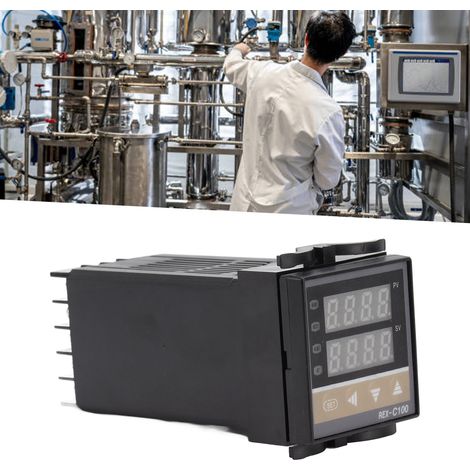 Ensemble thermostat 3 pièces : thermostat 0-400 °C, 85-265 V CA + thermocouple de type K M6 impérial de 1 mètre + relais statique 40 A (1/5)