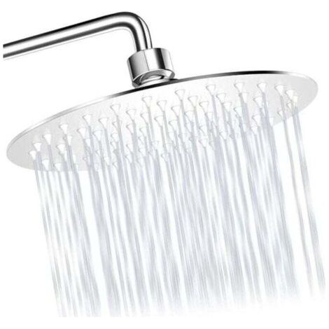 Weilan XU Shower Head, Bathroom Shower Head, Round Anti-Limescale Shower Head, One-Piece Stainless Steel Shower Head, Water-Saving Shower Head