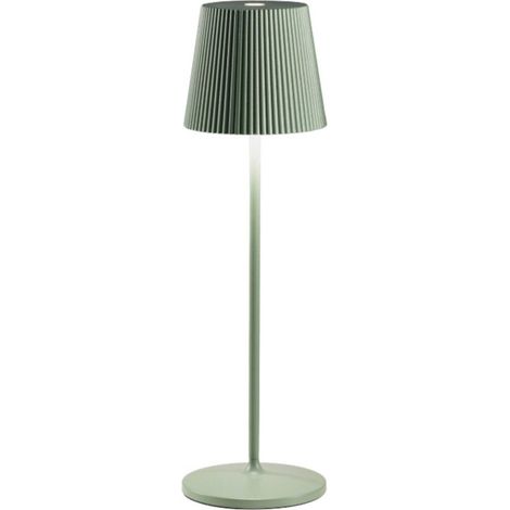 Abat jour esterno batteria gea led brillia led ip54 batteria usb lampade tavolo, colore verde