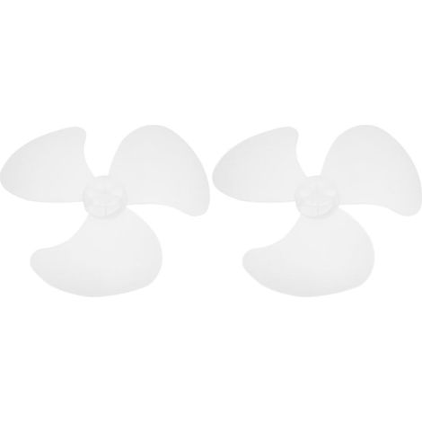 White Plastic Three-Blade Fan Blades, Quiet and Powerful for Electric Fan, for Summer Parties and Offices, Pack of 2 (1/5)