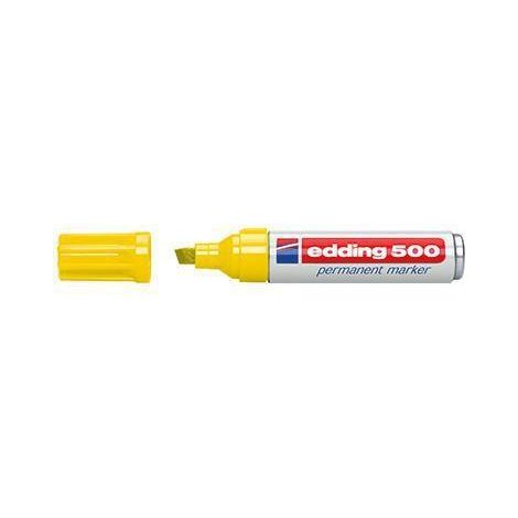 edding Permanentmarker 500 4-500005 2-7mm nachfüllbar Keilspitze gelb (1/5)