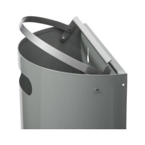 Corbeille décrochable murale Arkea - 20l - gris ciment - RAL 7033