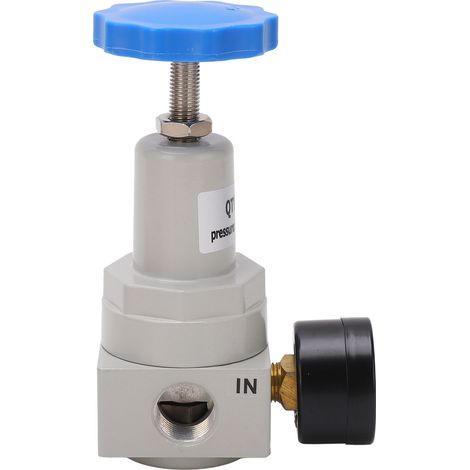 Régulateur de Pression Automatique pour Air Comprimé avec Manomètre et Soupape Sécurité Alliage Aluminium 0.15-4.0MPa