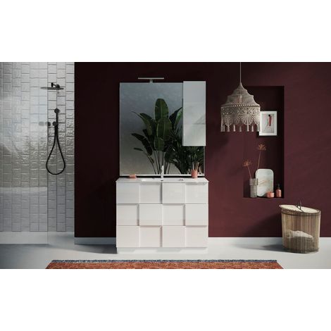 Conjunto de baño BASIC blanco brillante 101 x 86 x 47 cm