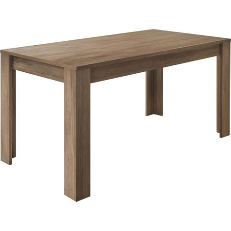 MERCURE - Table Repas Extensible Plateau et Pieds Aspect Chêne Mercure (1/2)