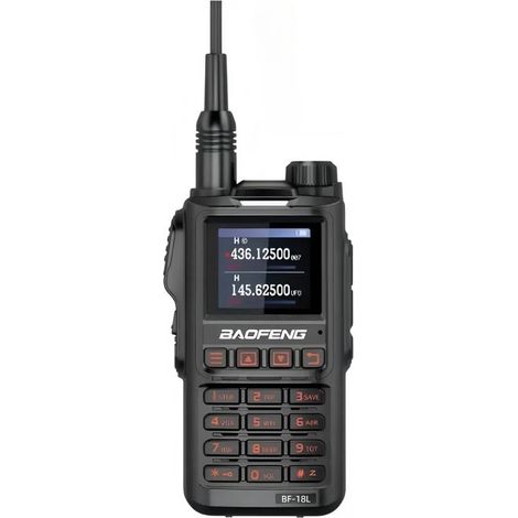 Baofeng UV-18L Talkie-Walkie Haute Puissance 7.4V, 1,77\" Écran LED, Flashlight, VHF/UHF Double Bande, FM Radio,Type-C, IPX7, 5-10KM-Ywey (1/4)