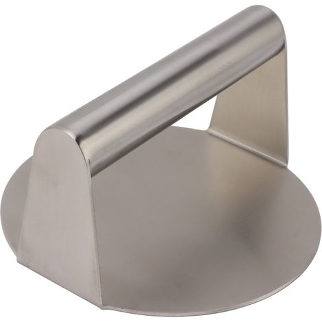 Presse-burger en acier inoxydable, manuelle professionnelle réglable antiadhésive pour steak haché, légumes, cuisson au grill, 12,5x2,5x7cm (1/5)