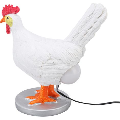 Lustige LED-Lampe aus Kunstharz in Form eines gelegten Hühnereis, niedliches Nachtlicht für Schlaf- oder Wohnzimmer. (1/5)