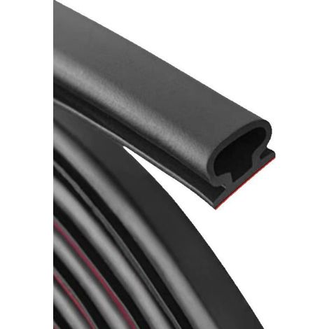 Joint de Porte Autocollant en Caoutchouc - Bande d'Étanchéité avec Isolation Phonique, Résistance aux Intempéries, pour Fenêtres,6m Noir (1/5)