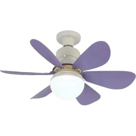 BelleRise – LED-Deckenventilator mit Fernbedienung – 3 Geschwindigkeiten, 3 Farben, dimmbar – für Schlafzimmer und Wohnzimmer – Lila (1/5)