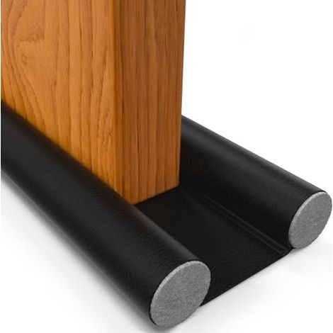 Burlete para puertas，Rollo de protección contra corrientes de aire，el viento y el polvo，Impermeable，ajustable hasta 93 cm，Negro (1/5)