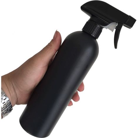 2 × 500 ml Bouteille de pulvérisation en plastique noir vide pour salle de lavage de voiture Pulvérisateur d'eau Pulvérisateur d'eau Bouteille de pulvérisation rechargeable (1/4)