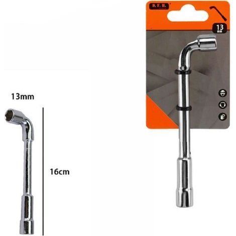 Trade Shop - Llave De Vaso Hexagonal Acero Cromo Vanadio 13 Mm 60234 -