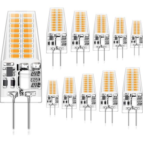 VUSZR G4 LED Lampen, 3W Led g4 Birne Warmweiß 3000K Ersatz 30W Halogenlampen, 12V AC/DC 300LM g4 Led leuchtmittel,Kein Flimmern Nicht Dimmbar, Energiesparlampe (1/5)