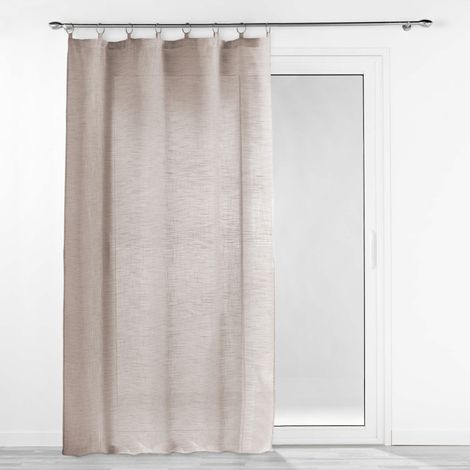 Voilage à anneaux 140 x 240 cm – Voile tissé Milza Noisette (1/3)