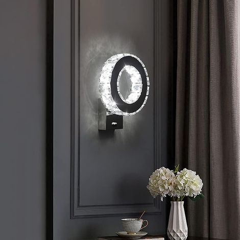 Applique Murale Cristal K9 LED 16W - Blanc Froid - Salon, Chambre à Coucher, Couloir (1/5)