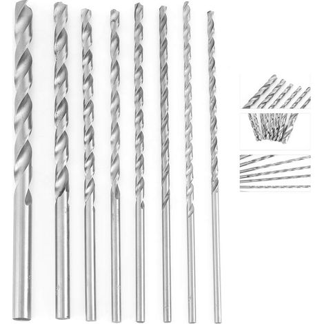 Spiralbohrer, 8 Stück HSS-Mikrobohrer, metrische Bohrwerkzeuge, Bohrer 4–10 mm, Schnellarbeitsstahl, 4 mm, 4,2 mm, 4,5 mm, 5 mm, 5,2 mm, 6 mm, 8 mm, 10 mm Bohrer-Set (1/5)