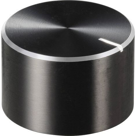 TRU COMPONENTS TC-11613840 TÊTE DE BOUTON ROTATIF AVEC MARQUAGE NOIR (Ø X H) 20 MM X 13 MM ALUMINIUM, PLASTIQUE 1 PC(S) (1/4)