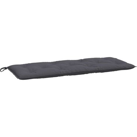 Coussin de banc de jardin gris anthracite, 120x50x7 cm, tissu Oxford. (1/5)