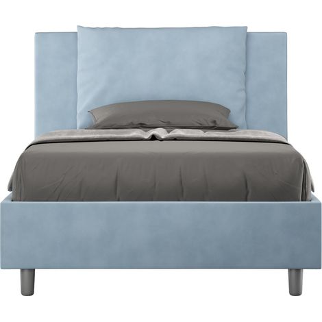 Letto 1 Piazza e Mezzo 130x210 cm con Rete Antea Azzurro (1/4)
