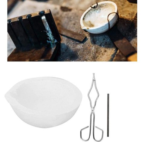 Ensemble de 5 pièces pour petit four en céramique (soucoupe et tasse), ensemble de creusets en graphite, type 2 (1/5)