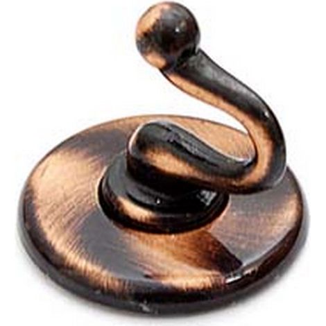20PZ GANCI ADESIVI SMERALDO RAME SPAZZOLATO - mm.36