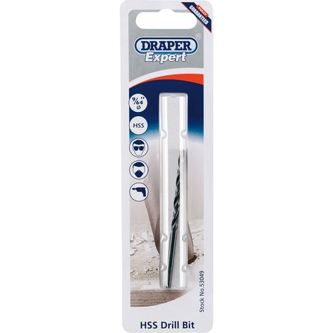 Draper 9/64 Inch High-Speed Steel (HSS) Twist Drill Bit – Imperial Size for Precision Drilling (1/5)
