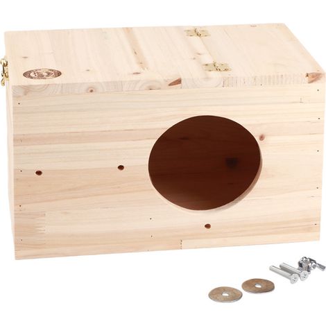 Boîte d'élevage pour animaux de compagnie, boîte en bois sûre résistante à l'usure facile à installer pour les animaux de compagnie Hamster Totoro (1/5)