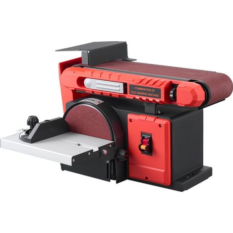 Meuleuse à disque de 152,4 mm et ponceuse à bande de 101,6 mm avec table réglable,400W,pour le bricolage et le travail du bois (1/5)