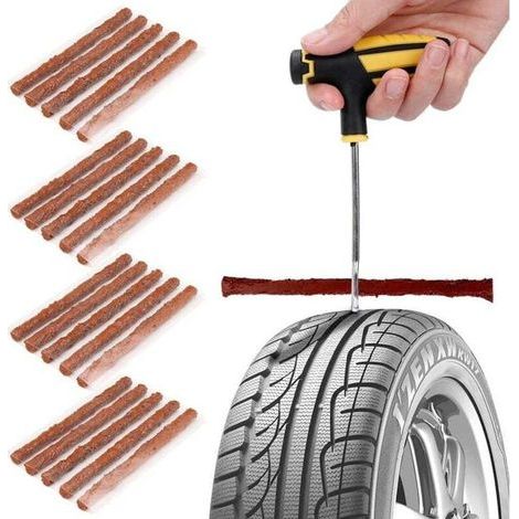 Kit de réparation pneu tubeless 20 pièces - Pneu tubeless route - Réparation pneu extérieur en cas de crevaison - voiture - vélo (1/5)