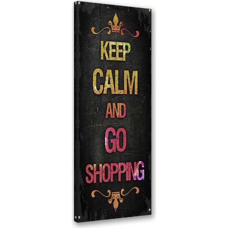 Tableau sur toile Keep Calm and Go Shopping 30x90 (1/5)