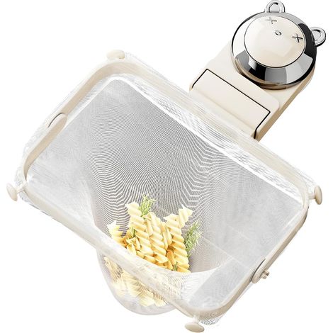 Sac de rangement réutilisable et pliable avec égouttoir, blanc, pour fruits et légumes.-AquaForge (1/5)