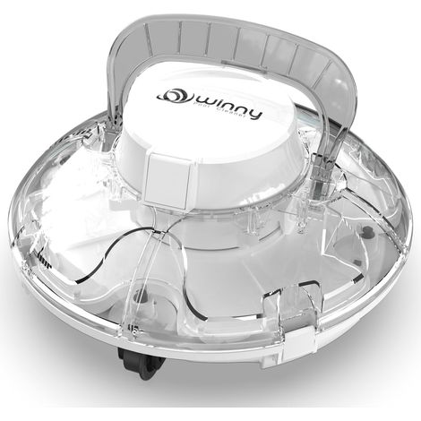Robot Piscine, Aspirateur Piscine sans Fil avec Batterie, Autonomie 80 Min pour Piscines Hors-Sol 60m², Double Filtration, Stationnement Automatique (Gris Blanc) (1/5)