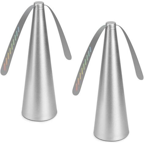 Pair Stück Tischventilatoren für Picknicks, Gold, für Speisen und Obst im Freien, geeignet für drinnen und draußen, Tischventilatoren für Restaurants, Heimpartys, batteriebetriebene Version (Silber)