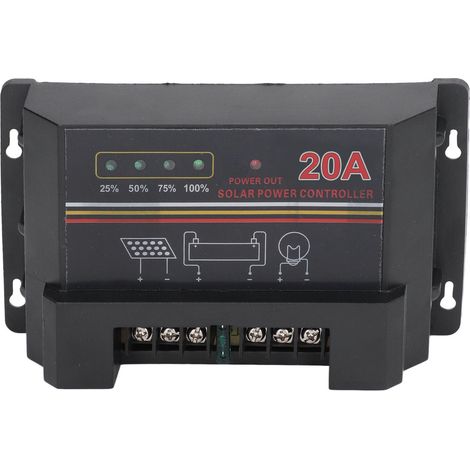 Régulateur de charge solaire 12V 20A avec processeur rapide, protections multiples et transmission de données (1/5)