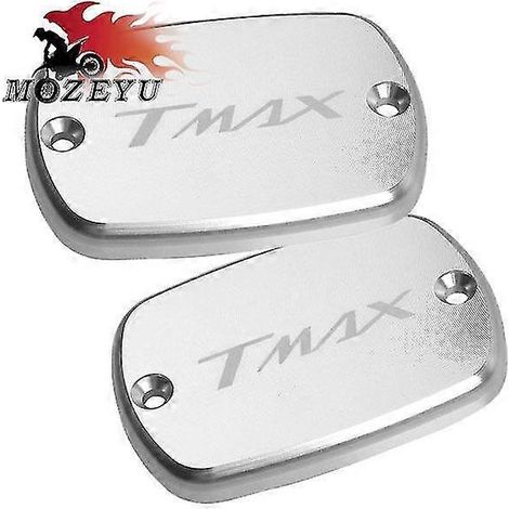Für Yamaha TMAX 500 (2008–2011): Bremsflüssigkeitsbehälterdeckel (Ölbehälterabdeckung) – Silber 4