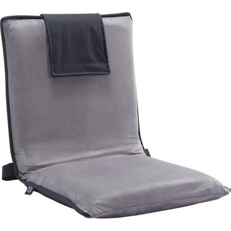 Chaise de sol pliante, fauteuil de sol à 6 positions réglables, chaise de méditation portable avec dossier pour lire, regarder la télévision et jouer, pour enfants, adolescents et adultes, gris (1/5)