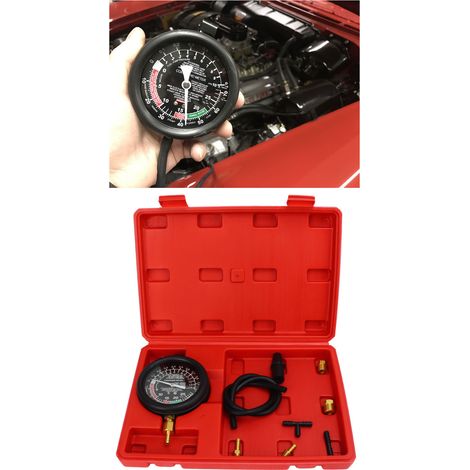 Kit d'outils de diagnostic de fuite pour pompe à carburant, testeur de dépression et carburateur. (1/5)