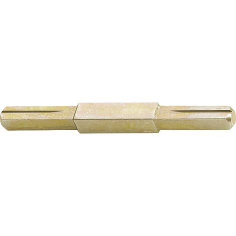 FSB Drückerstift 050122 - Vierkantstift 8/10/8 abgesetzt mit Nut für Fenstergriffe, Länge 150mm, TS 89-98mm, Stahl verzinkt