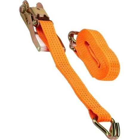 (Orange)Sangle à cliquet Pièces Automobiles - Orange - 6m x 50mm - 11023 lb (1/4)