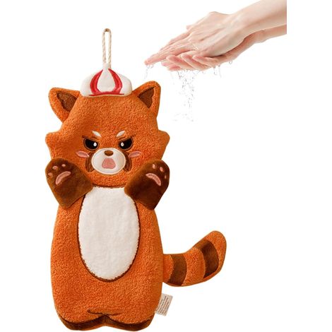 Serviettes animaux de bain mignonnes Polaire corail , serviette absorbante , éponge avec boucle pour