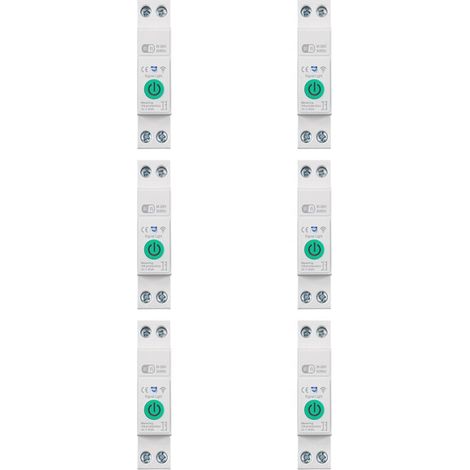 interruttori automatici Tuya Smart WiFi 1P+N da 63A, per montaggio su guida DIN, con statistiche elettriche e supporto per il controllo vocale remoto Alexa Home. (1/3)