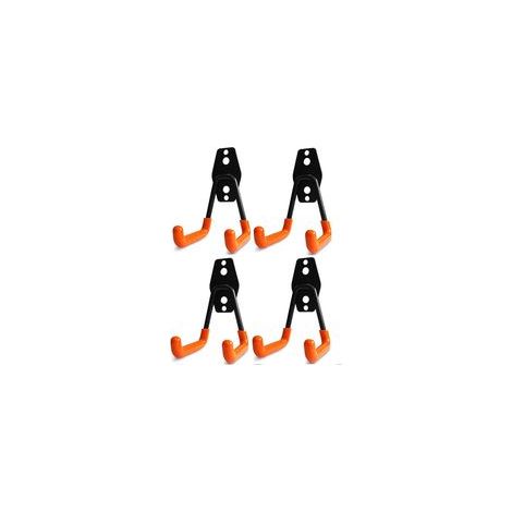 Crochets de Garage,Crochets de Rangement pour Garage Crochets de Suspension,Crochet muraux en Acier avec Revêtement Anti-Dérapant Support Lourd,pour Accrocher Les échelles，Vélos，Outils de Jardin