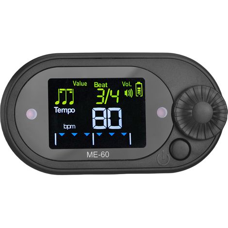 Métronome électronique Meideal Beat 10 temps, écran couleur, pour piano, guitare, cithare, instrument de rythme universel, haute précision, noir (1/5)