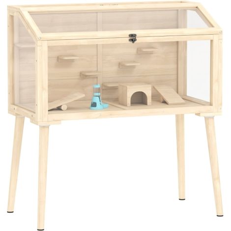 Gabbia per criceti, gabbia per criceti nani, recinto per piccoli animali e accessori, include beverino, dimensioni: 110 x 52 x 101 cm, materiale: legno, plastica. Spedizione diretta dal sito. (1/5)