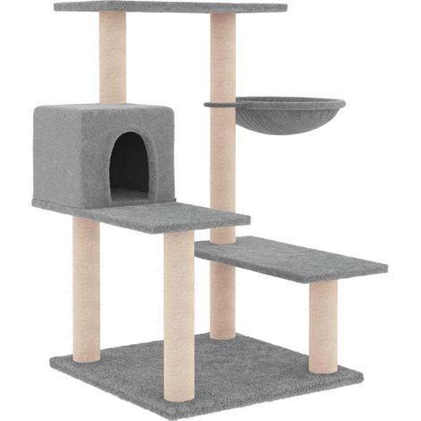 Arbre à chat avec griffoirs en sisal gris clair 82,5 cm (1/5)