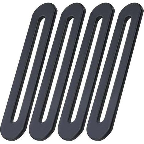 Pattes de Fixations 155 x 19mm Patte de Fixation Noir en Acier Inoxydable Pattes D'assemblage pour Réparation Connexion Fixations Meubles 4PCS (4, 15519mm) (1/4)