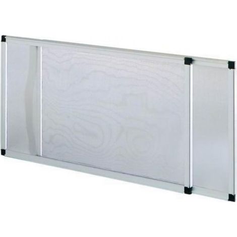 Moustiquaire extensible 103x70 cm – Ivoire – Installation verticale et horizontale – Avec brosse pour nettoyage facile