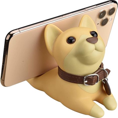 Support de téléphone portable mignon pour bureau, support pour téléphone en forme de chien, accessoires de bureau pour animaux de compagnie, angle ré (1/5)
