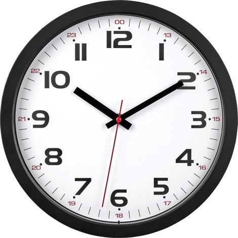 TFA Dostmann 60.3050.01 Quarz Wanduhr 30.5 mm x 30.5 mm x 3.8 mm Schwarz (1/5)